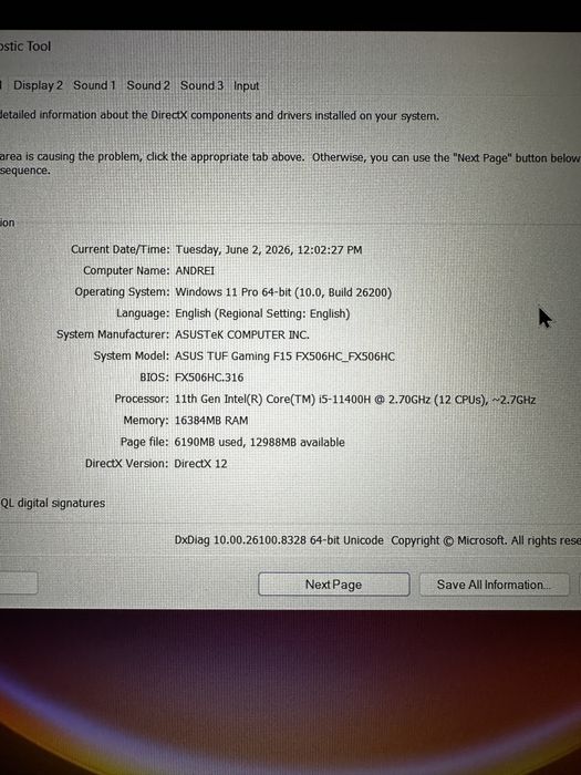 Asus tuf f15 144hz, RTX 3050, 1TB stocare, 16GB RAM