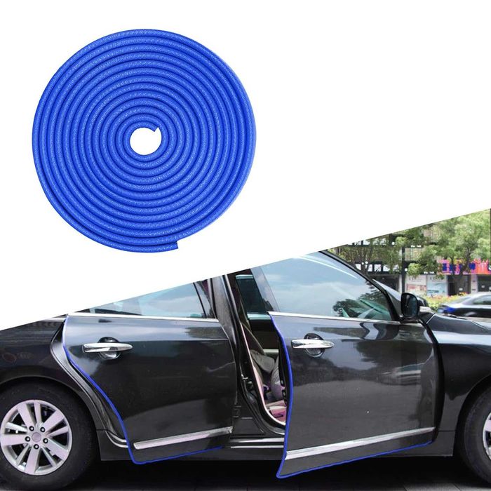 Предпазна декоративна лайсна/Протектор за врата 5 метра - СИНЯ