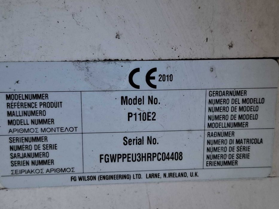 Generator curent trifazat F.G. Wilson profesional – stare excelentă