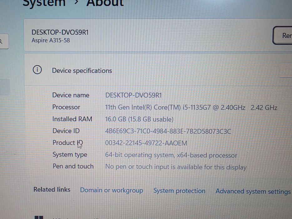 Acer Aspire 3 A315-58 - KLI Amanet