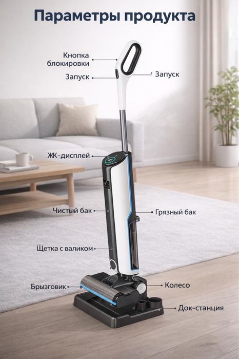 Моющий пылесос новый