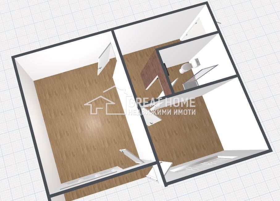 Продава се Двустаен апартамент в Търговище, Център - 44 кв.м за 1466 €/кв.м - Снимка #3