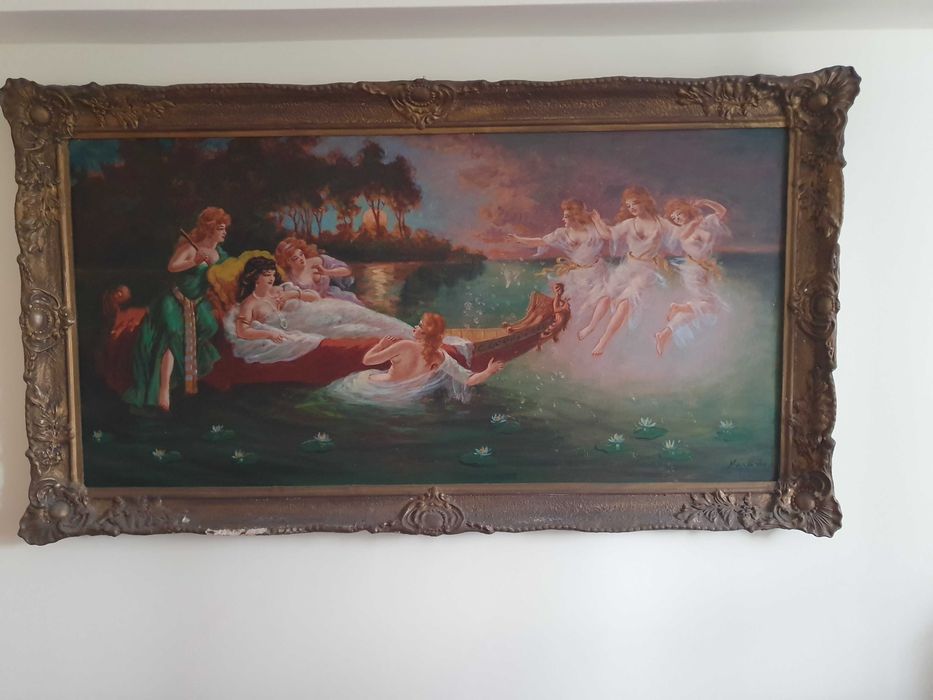 Nimfe pe lac (ulei pe pânză), de Pio Nardini