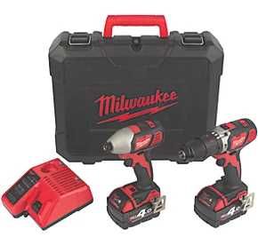 Milwaukee set filetanta +bormasina+acumulatori+incarcator