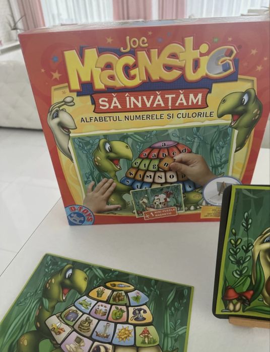 Joc magnetic sa invatam numerele,litere si culorile.