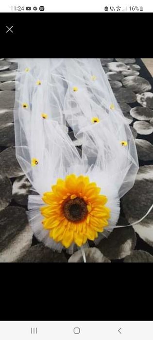 Set decor masini nunta tematica Floare Soarelui