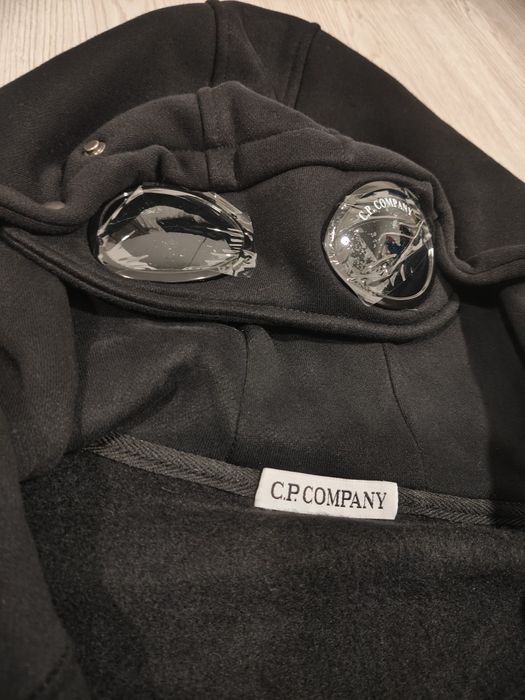 Hanorac CP Company Goggle Hoodie Full Zip Negru