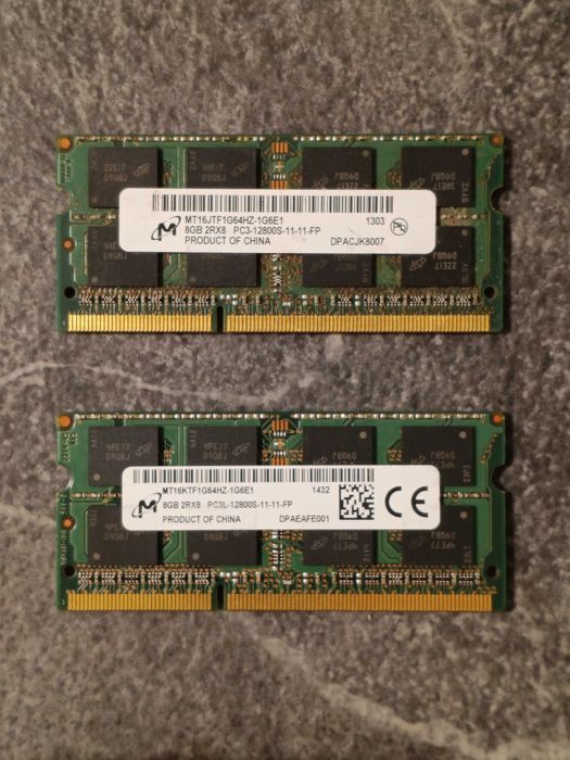 Vand SO-DIMM DDR3L de 8 Gb cu 1600 MHz
