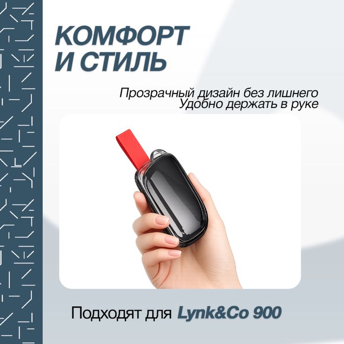 Прозрачный чехол для пульта Lynk&Co 900