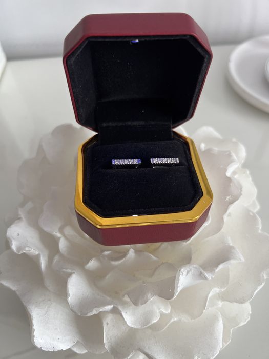 Cercei aur 18k cu diamante naturale