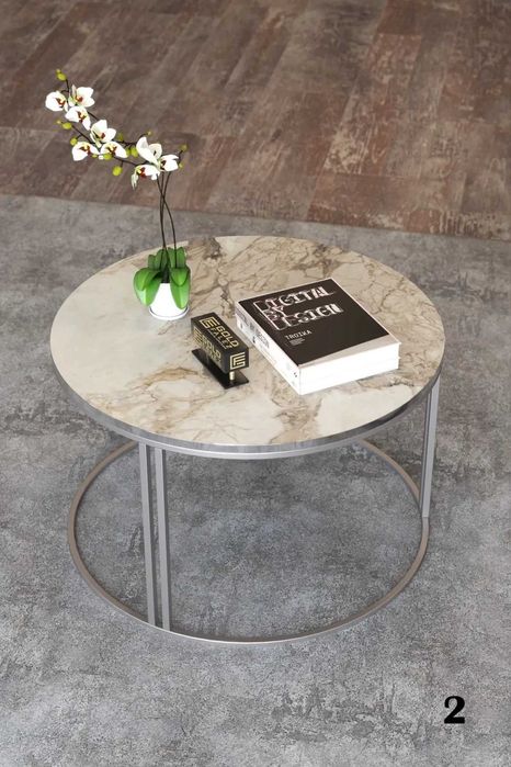 Кръгла масичка за кафе / Холна масичка - 12 цвята