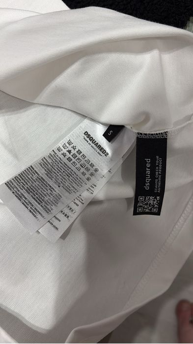 Tricou alb barbati dsquared2