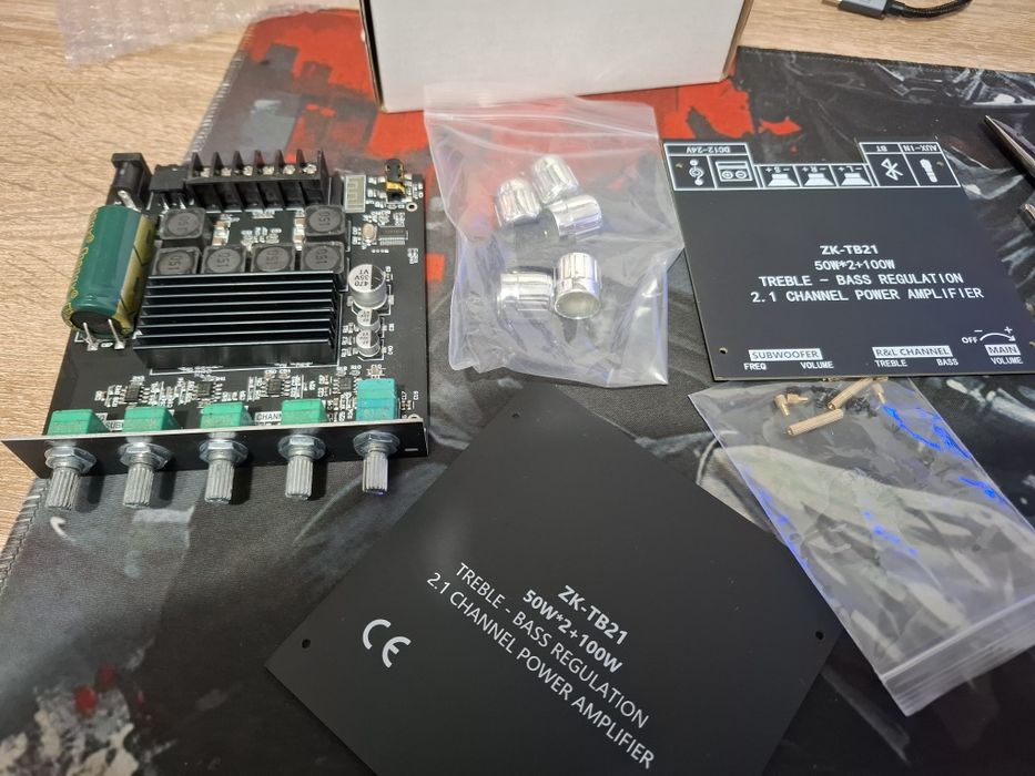 Amplificator audio, Zk TB21, 2.1 canale, subwoofer ultra-puternic