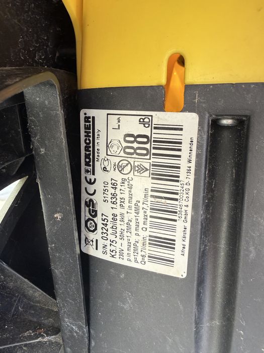 Vând aparat de spălat cu presiune Karcher K5.75 – DEFECT