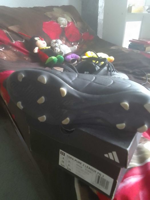 Sports football boots with spikes.