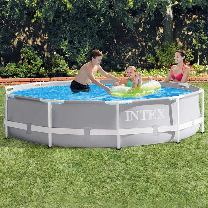 Piscina rotunda cu cadru metalic Prism Frame Premium Intex 26702NP, D305xH76 cm, include pompa cu filtru 28602 - RESIGILAT