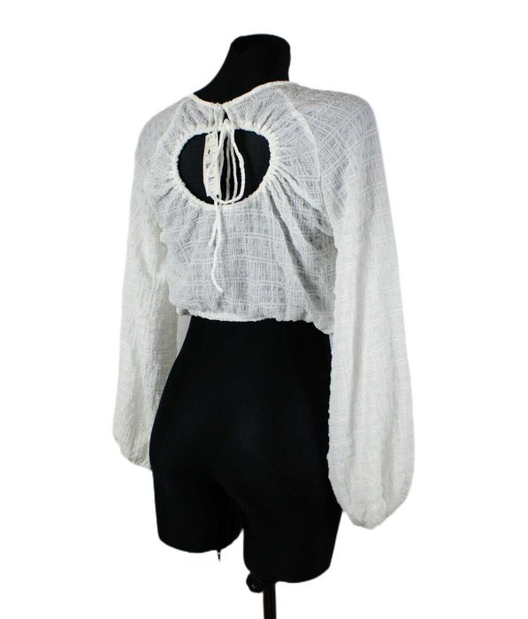 Bluză albă Bershka – mărimea S, cu etichetă