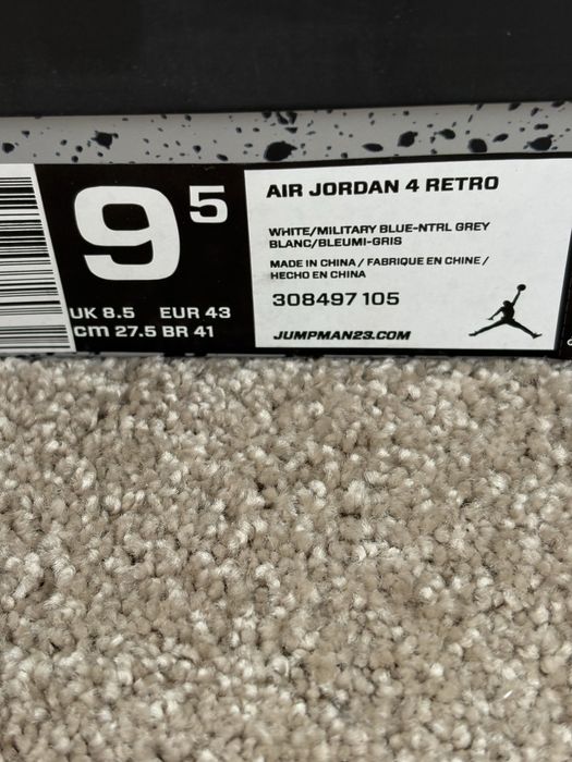 Jordan 4 military blue 2012 full box 43