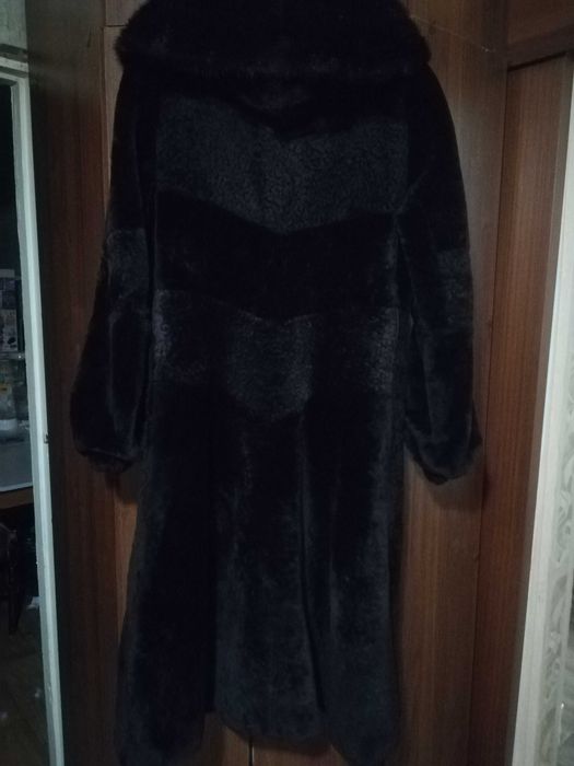 Шуба мутоновая с норкой