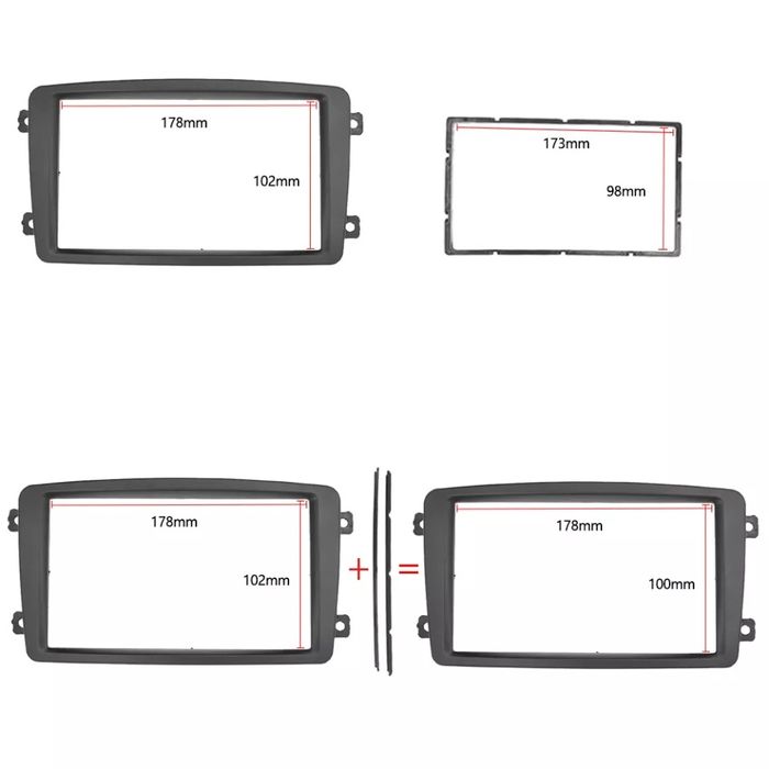 Рамка за мултимедия 7 инча Mercedes W203 W209 vito viano android 2 дин