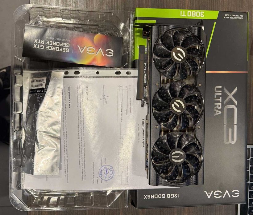 Графична карта RTX GEFORCE 3080 TI 12 GB EVGA  +  5 м. ГАРАНЦИЯ