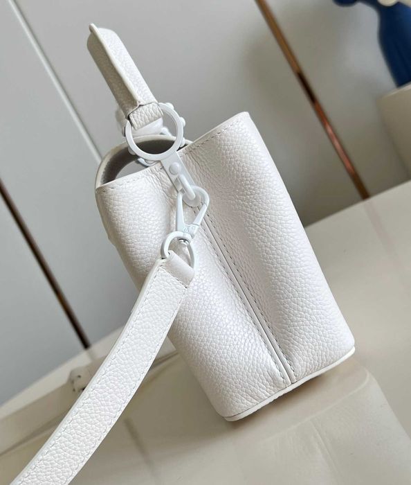 Geanta LV Louis Vuitton Capucines 21cm alb, Premium