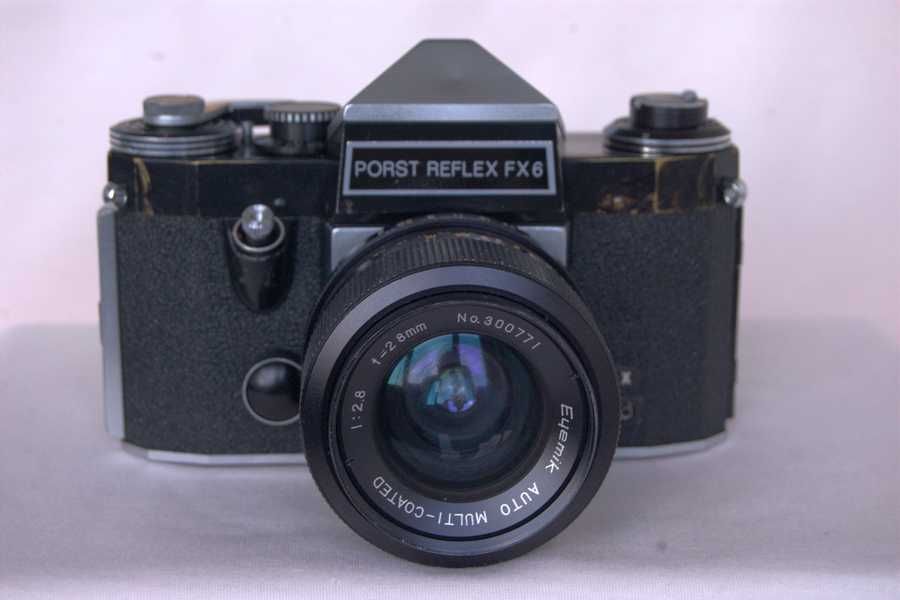 Porst Reflex fx-6 cu obiectiv 2.8 28, aparat foto fil clasic economic