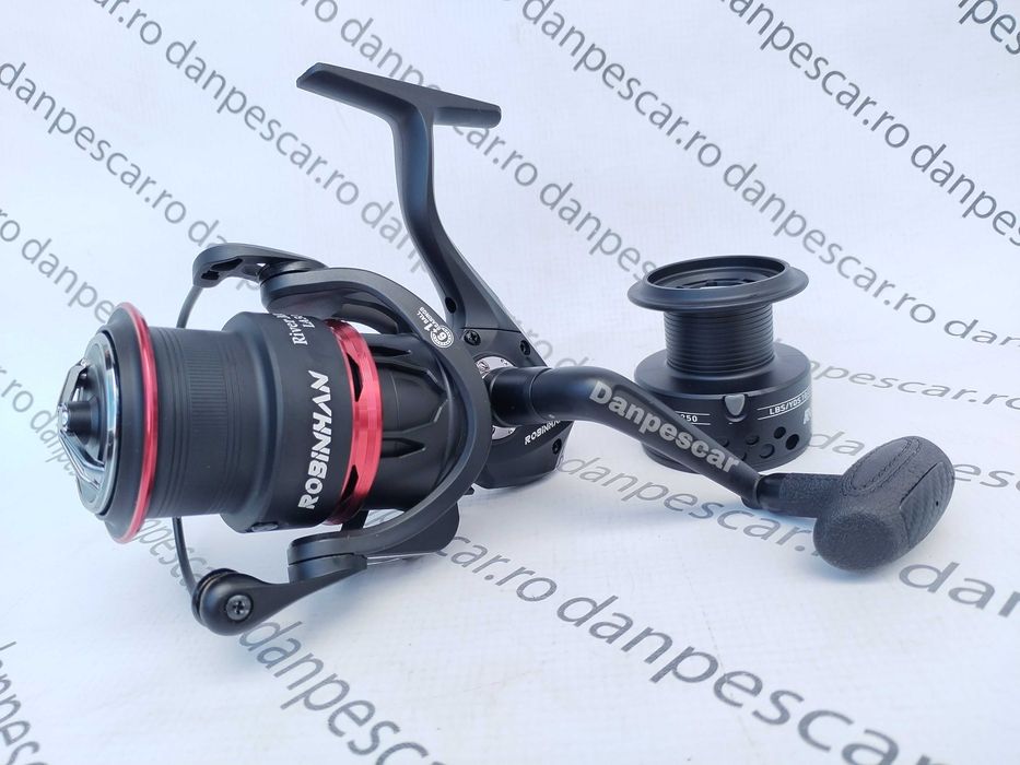 SET 2 Mulinete Feeder ROBINHAN RIVER MONSTER LA5000 tambur Long Cast