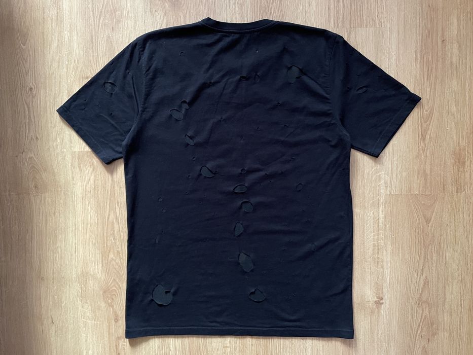 Givenchy Paris Black Destroyed Logo T-shirt