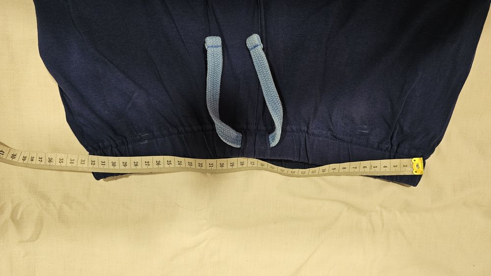 Pijama albastra bluza cu maneca lunga și pantaloni scurți 158-164 h&m