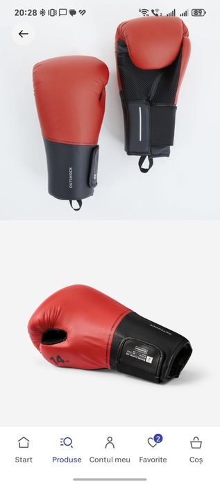 Set box cu mănuși box măsură 8 și 10