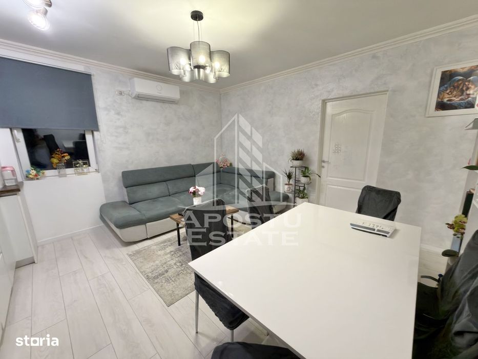 Apartament cu 3 camere mobilat si utilat la etaj intermediar in Giroc.