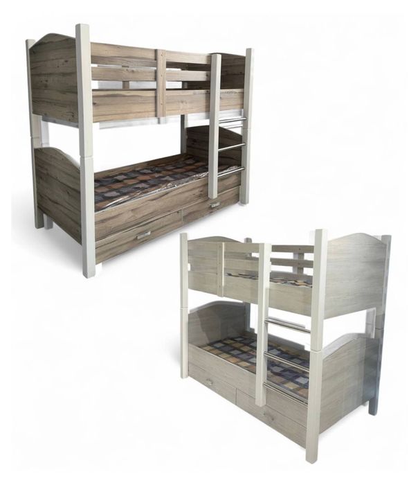 Мебель лофт Икки кишилик кровать.