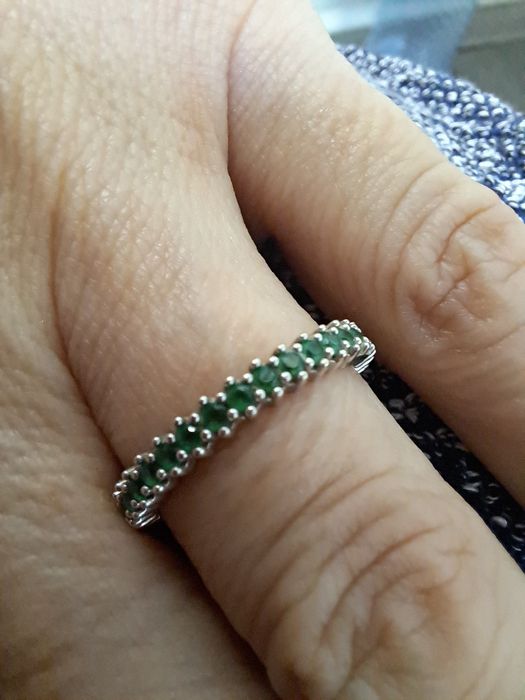 nel aur 18  k cu turmal8na verde