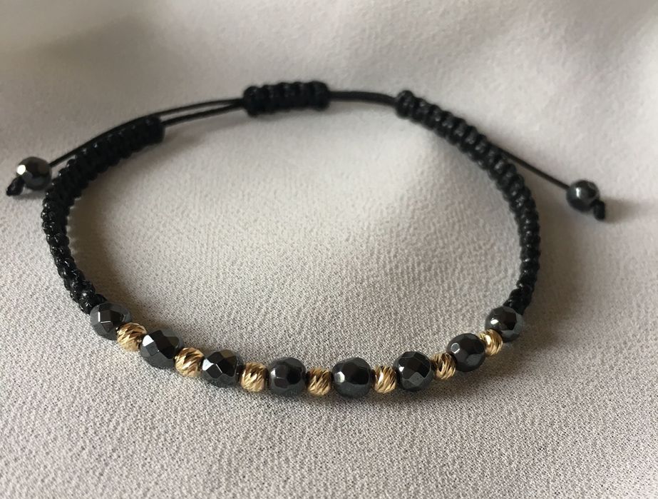 Гривна със злато 585 и хематит