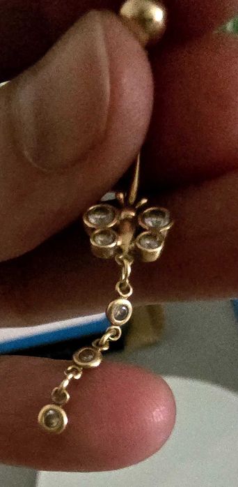 Piercing buric ,din aur-fluture