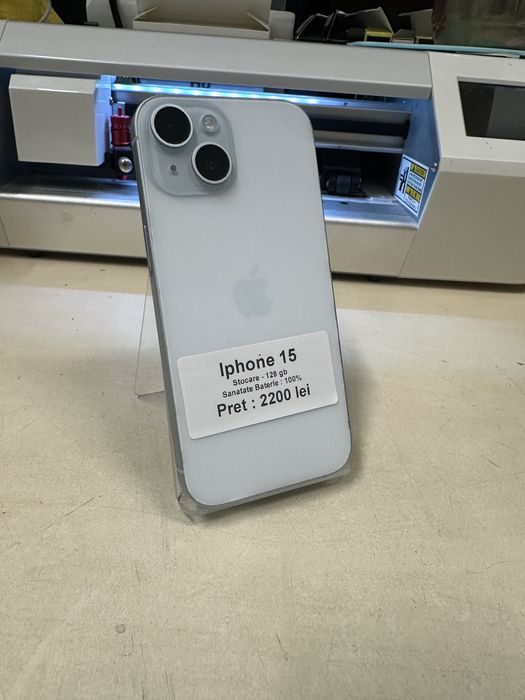 Iphone 15 / 128 gb / 100% baterie / impecabil ca nou! Garantie