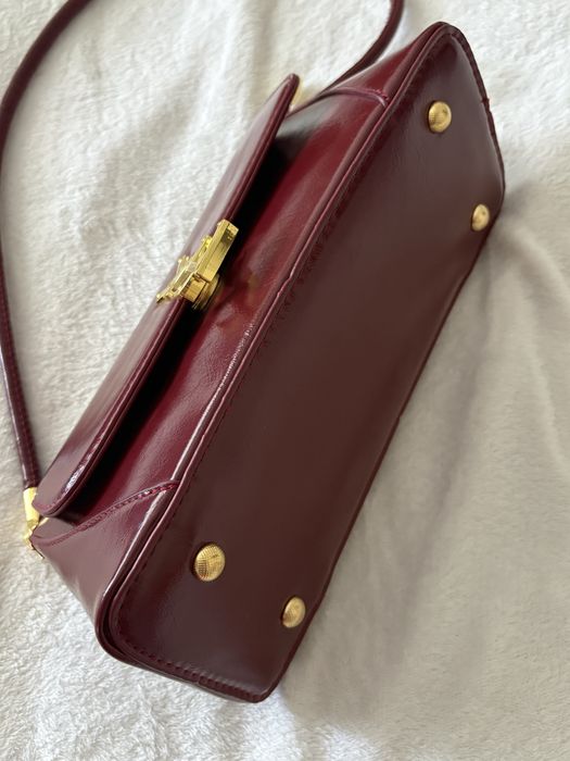 Сумка багет, бордового цвета