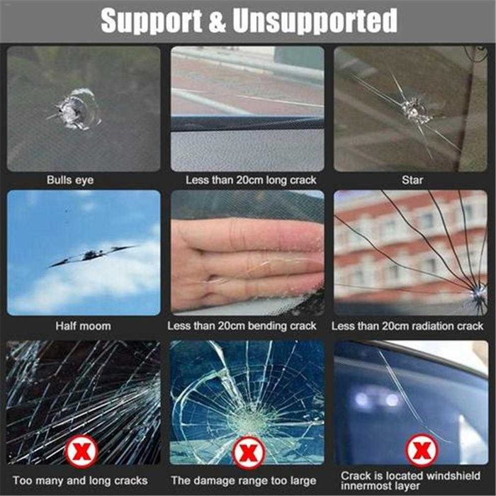 Лепило за спукано стъкло на кола спукани пукнати стъкла на автомобил