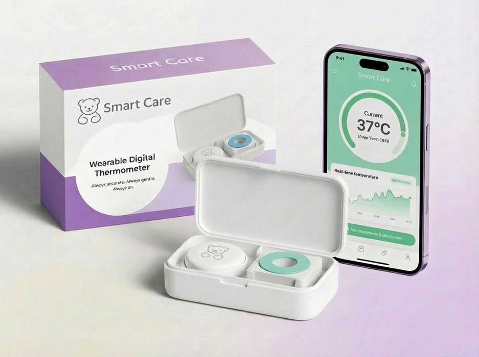 Смарт термометър на Smart  Care с приложение към смартфона Ви