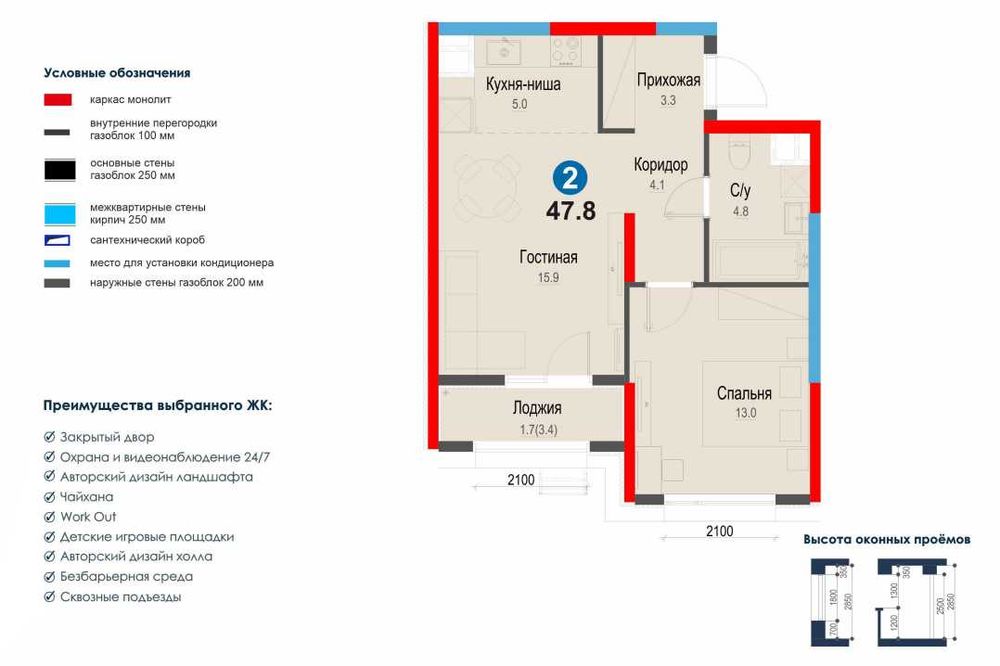 2 ком/ Новостройка/Яшнабад со скидкой 2/5/12 (CH)