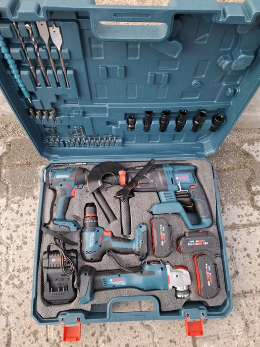 Комплект Перфоратор, Винтоверт, Ъглошлайф, Гайковерт Makita