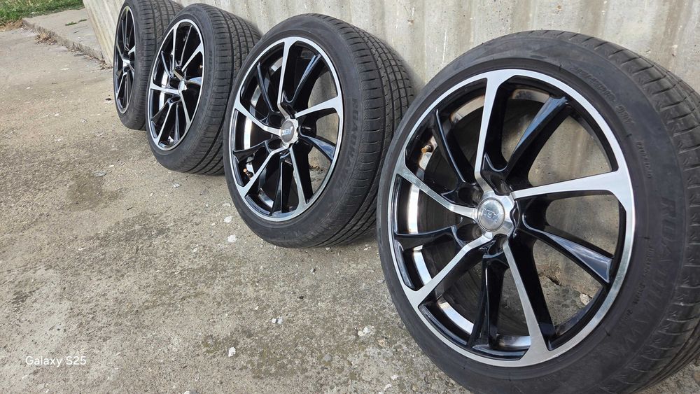 Алуминиеви джанти ABT BBS DR Mystic Black 18" + летни гуми 0.7 мм, 5×112, за Seat, Audi, VW, Skoda