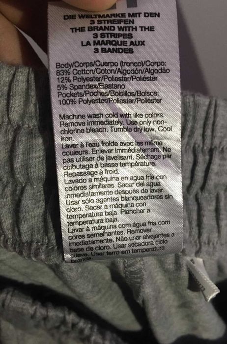 Pantaloni Adidas Womans, culoare gri (3 Stripes), marimea M (Fit M-L)