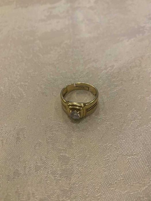 Позлатен Сребърен Пръстен с Циркон