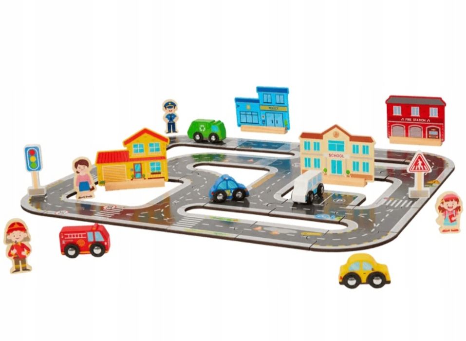 Pista de masinute din lemn