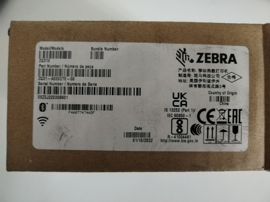 Мобильный термопринтер ZEBRA ZQ 310 чек принтер
