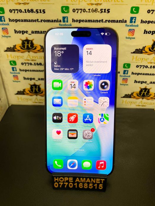 Hope Amanet P3 Iphone 16 PRO MAX / 256 GB / 89% Baterie