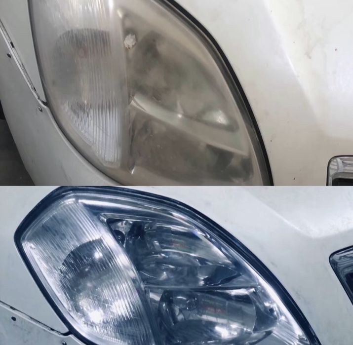 Полировка фар паром