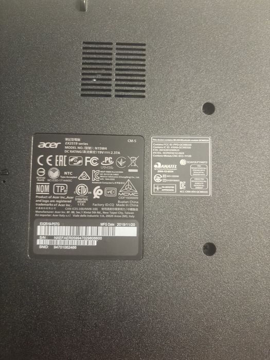 Продам ноутбук Aser 2519